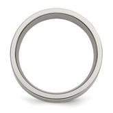 Titanium Wedding Band with Dual Sterling Silver Inlays 8mm Unisex